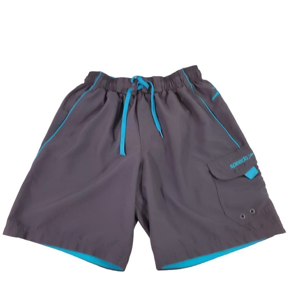 Speedo Men’s Mesh Lined Drawstring Swim Trunks Board Shorts W/ Pockets - Small